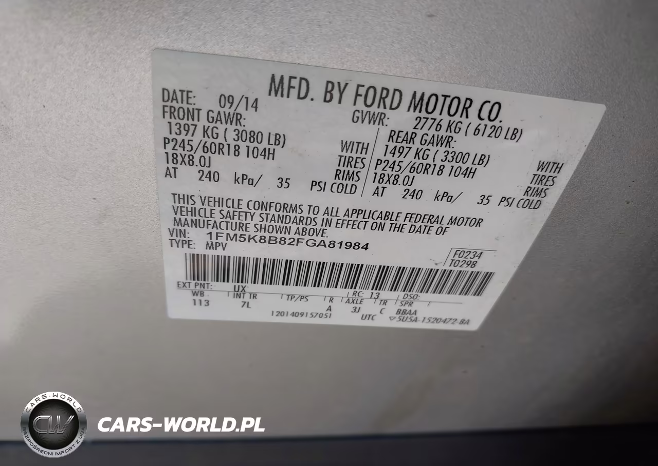 2015 Ford Explorer VIN:1FM5K8B82FGA81984 - 9