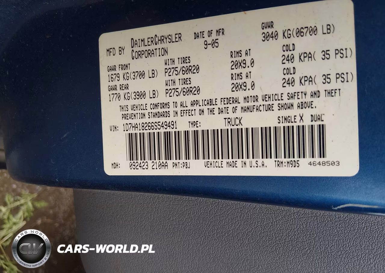 2006 Dodge Ram 1500 Slt VIN:1D7HA18266S549491 - 9