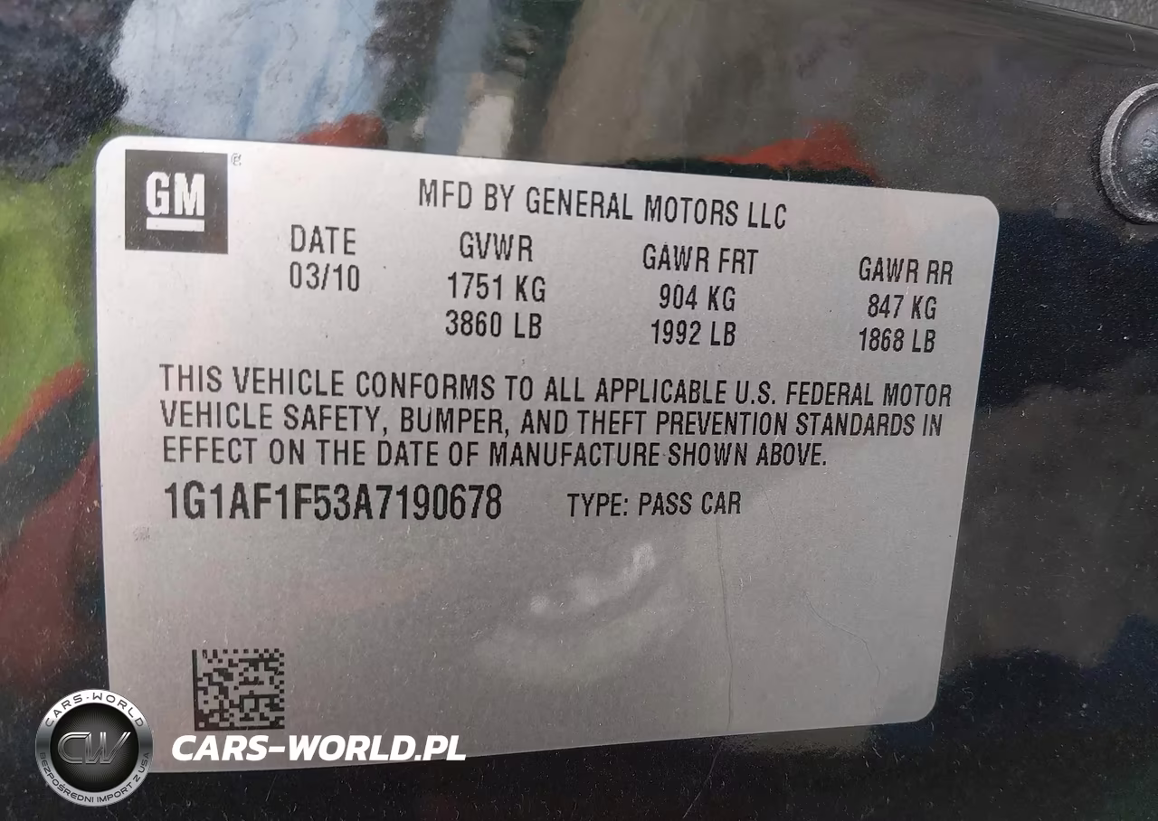 2010 Chevrolet Cobalt Lt VIN:1G1AF1F53A7190678 - 9