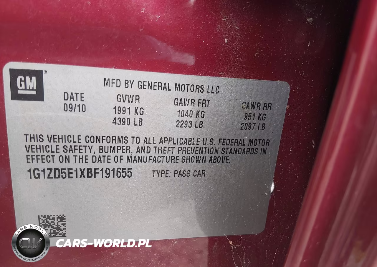 2011 Chevrolet Malibu 2Lt VIN:1G1ZD5E1XBF191655 - 9
