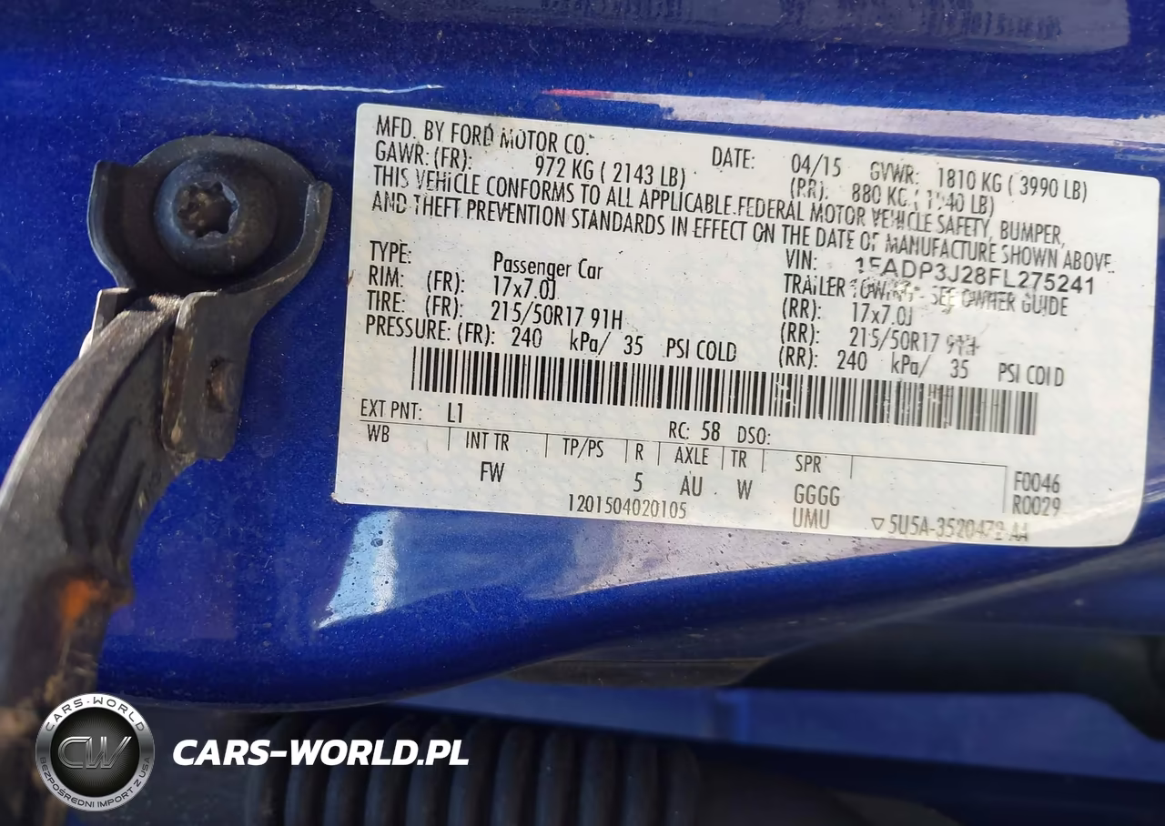 2015 Ford Focus Titanium VIN:1FADP3J28FL275241 - 9