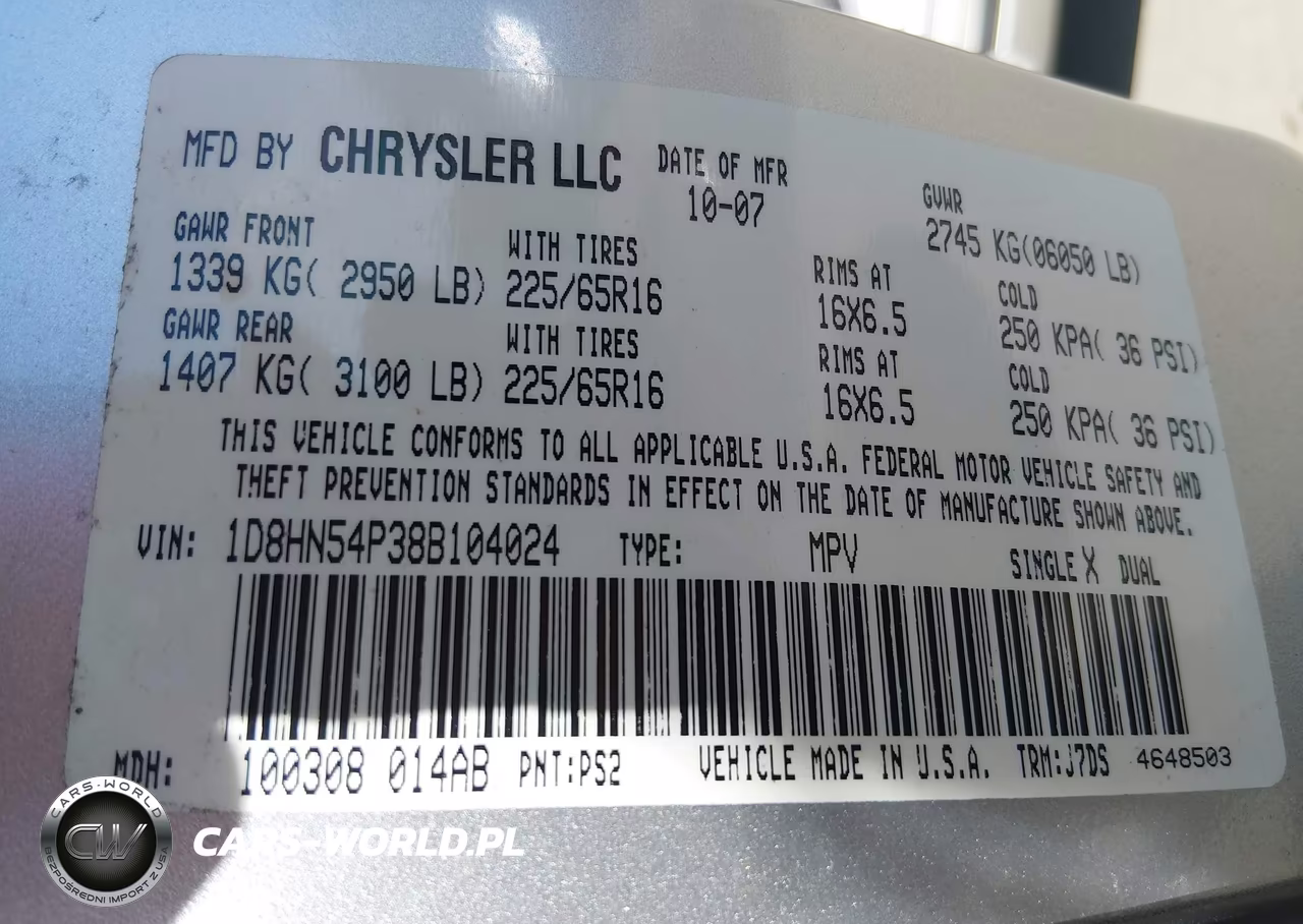 2008 Dodge Grand Caravan Sxt VIN:1D8HN54P38B104024 - 9