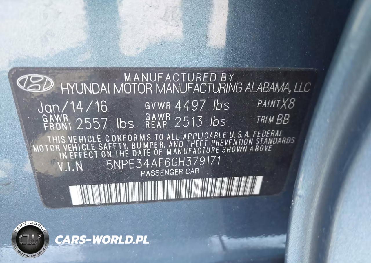 2016 Hyundai Sonata Sport VIN:5NPE34AF6GH379171 - 9