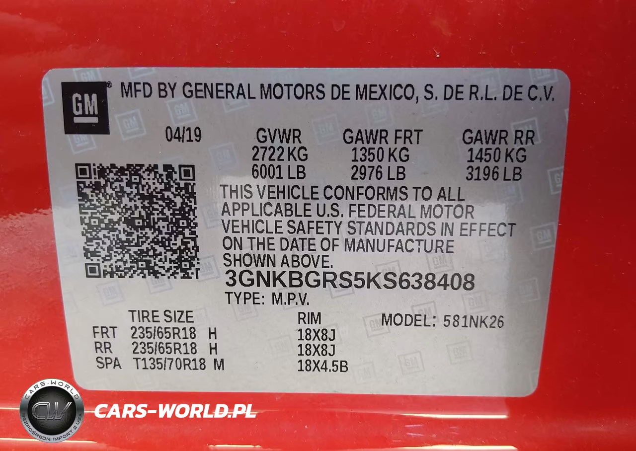 2019 Chevrolet Blazer VIN:3GNKBGRS5KS638408 - 9