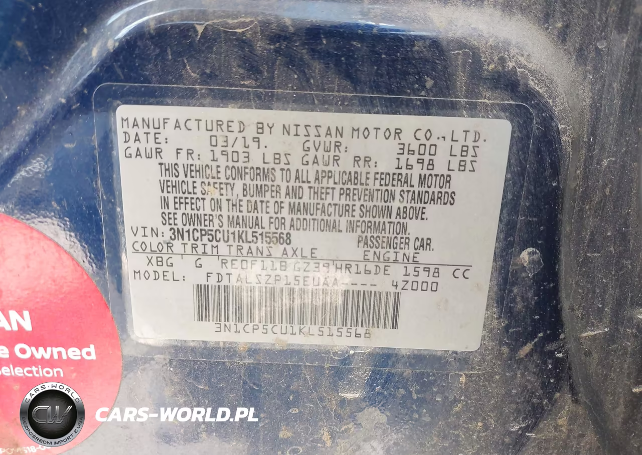 2019 Nissan Kicks Sv VIN:3N1CP5CU1KL515568 - 9