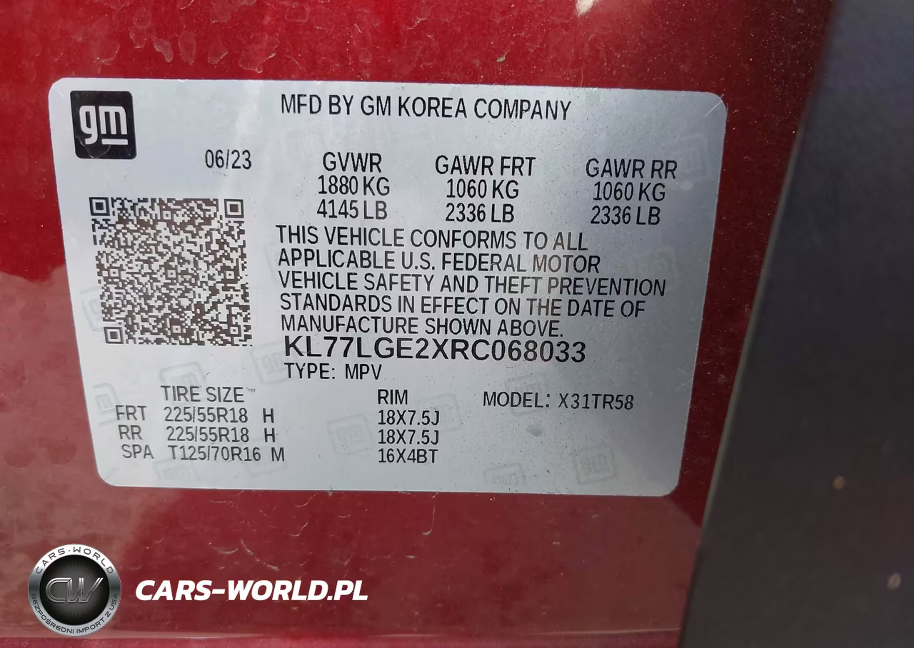 2024 Chevrolet Trax Fwd 1Rs VIN:KL77LGE2XRC068033 - 9