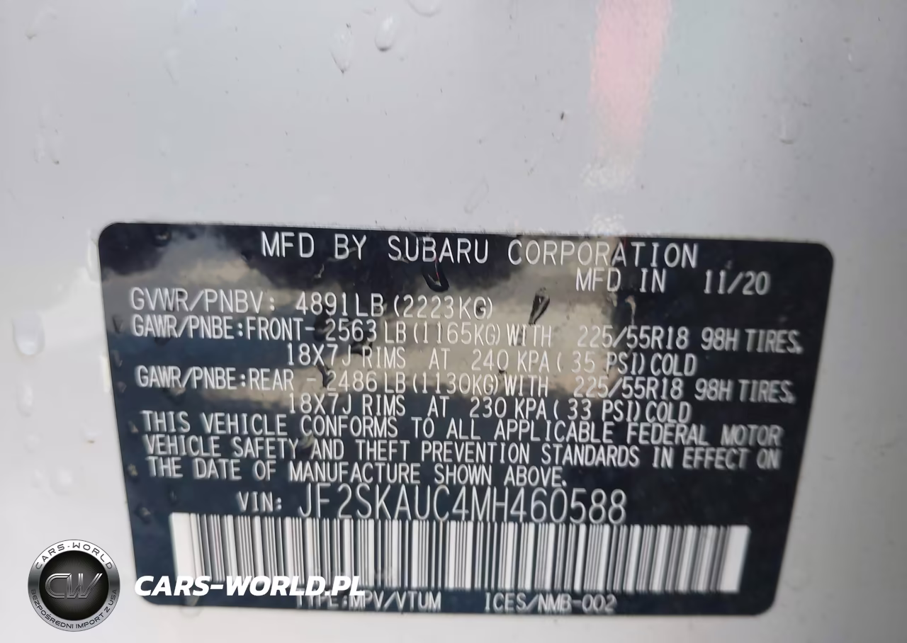 2021 Subaru Forester Limited VIN:JF2SKAUC4MH460588 - 9