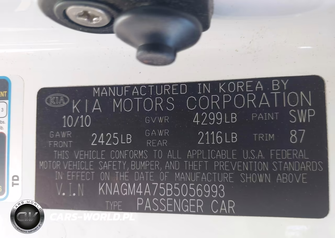 2011 Kia Optima Lx VIN:KNAGM4A75B5056993 - 9