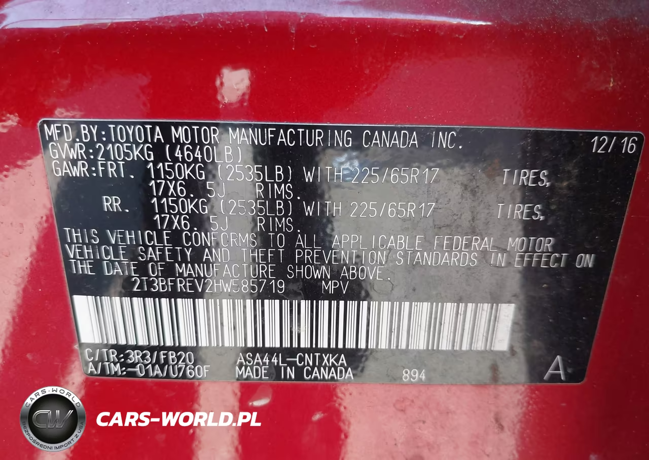 2017 Toyota Rav4 Le VIN:2T3BFREV2HW585719 - 9