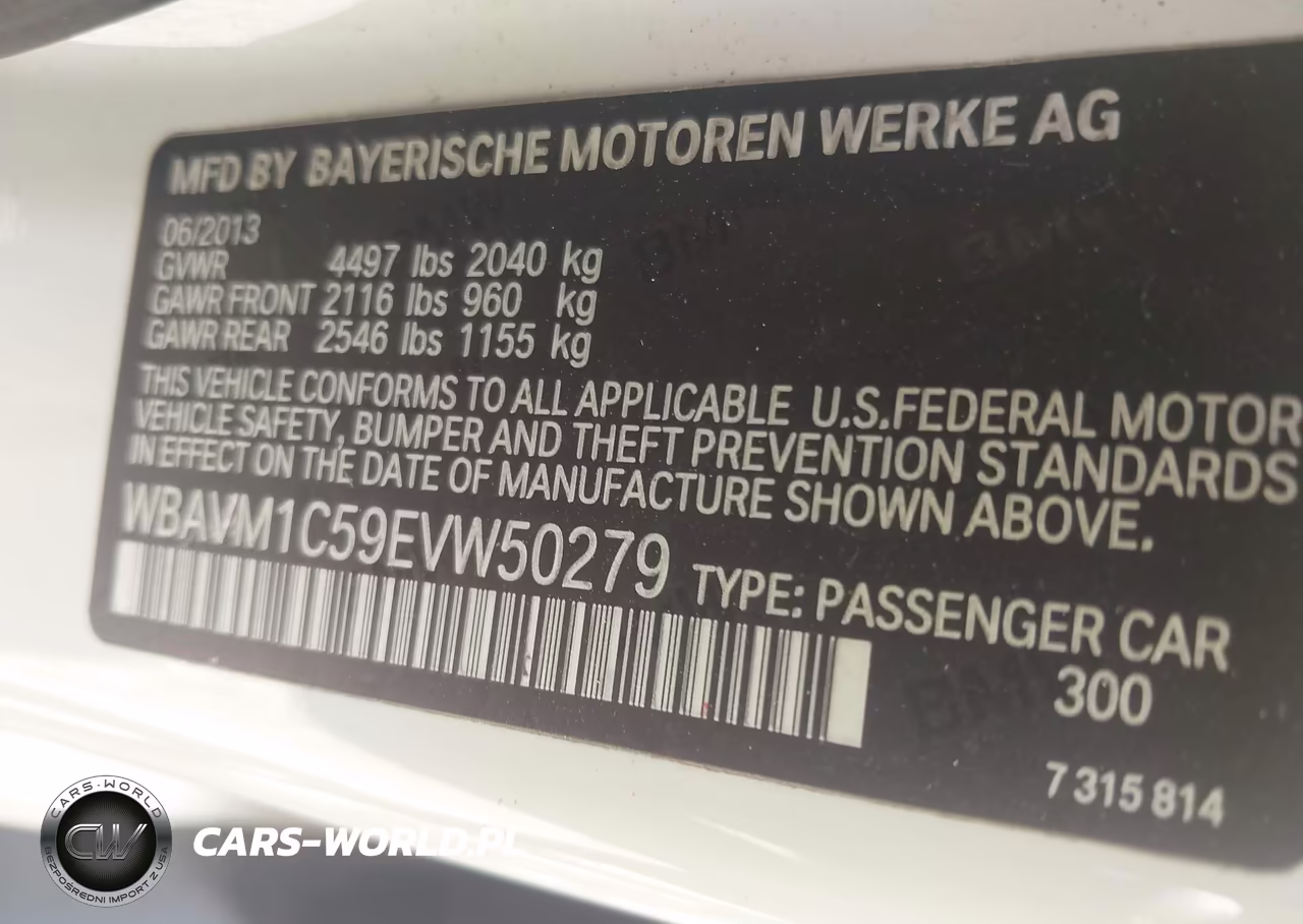 2014 BMW X1 Sdrive28I VIN:WBAVM1C59EVW50279 - 9