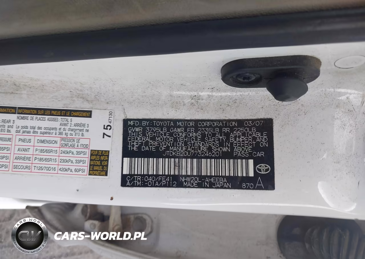 2007 Toyota Prius VIN:JTDKB20U773246201 - 9