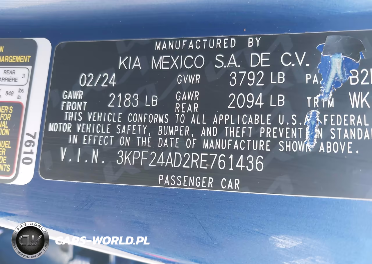 2024 Kia Forte Lxs VIN:3KPF24AD2RE761436 - 9