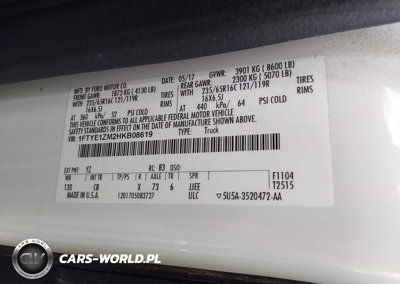 2017 Ford Transit-150 VIN:1FTYE1ZM2HKB08619 - 9