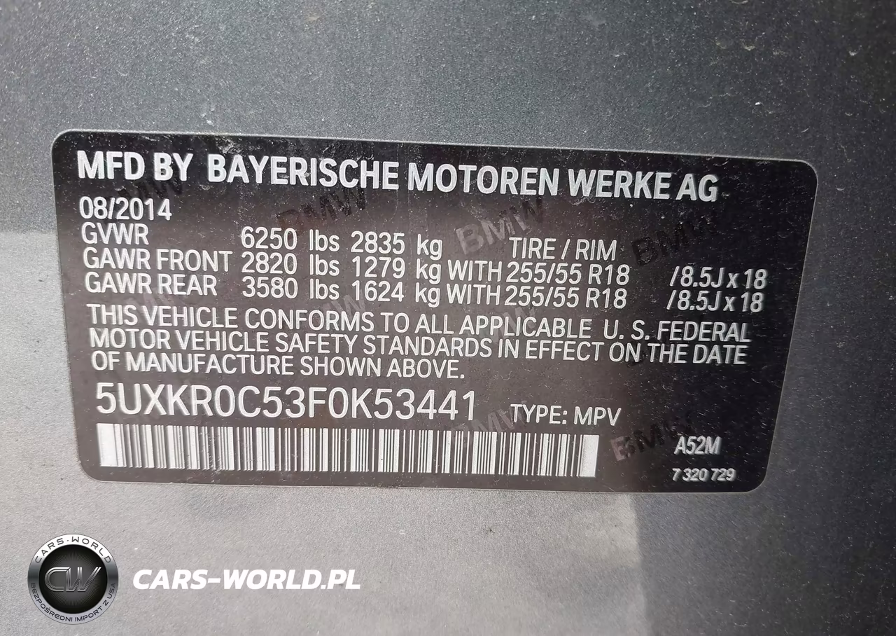 2015 BMW X5 xDrive35I VIN:5UXKR0C53F0K53441 - 9