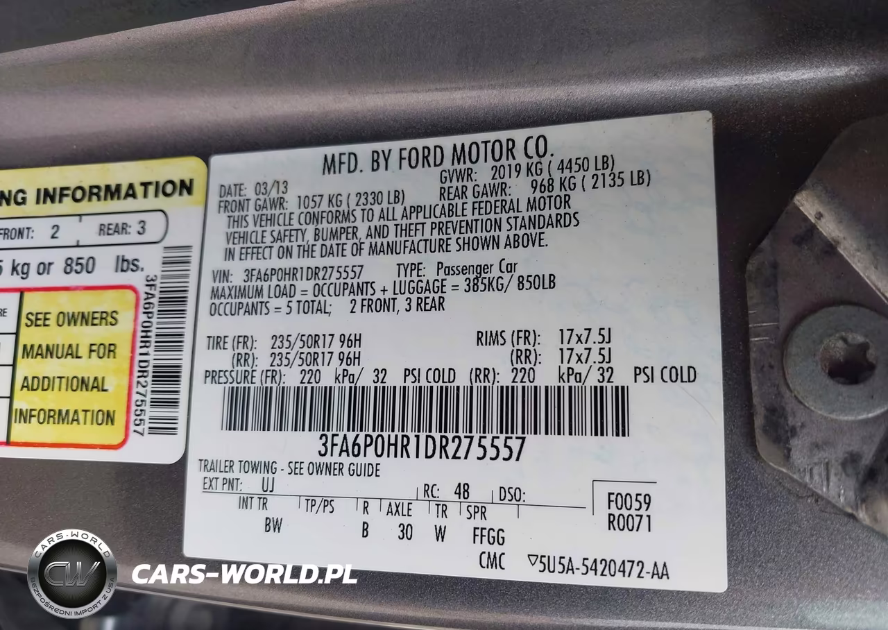 2013 Ford Fusion Se VIN:3FA6P0HR1DR275557 - 9