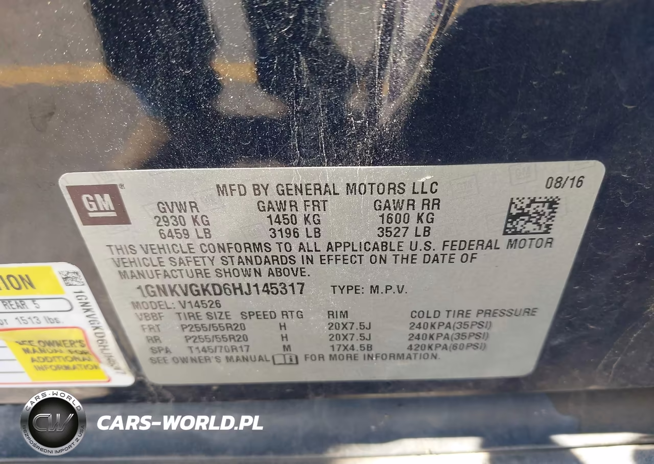 2017 Chevrolet Traverse 1Lt VIN:1GNKVGKD6HJ145317 - 9
