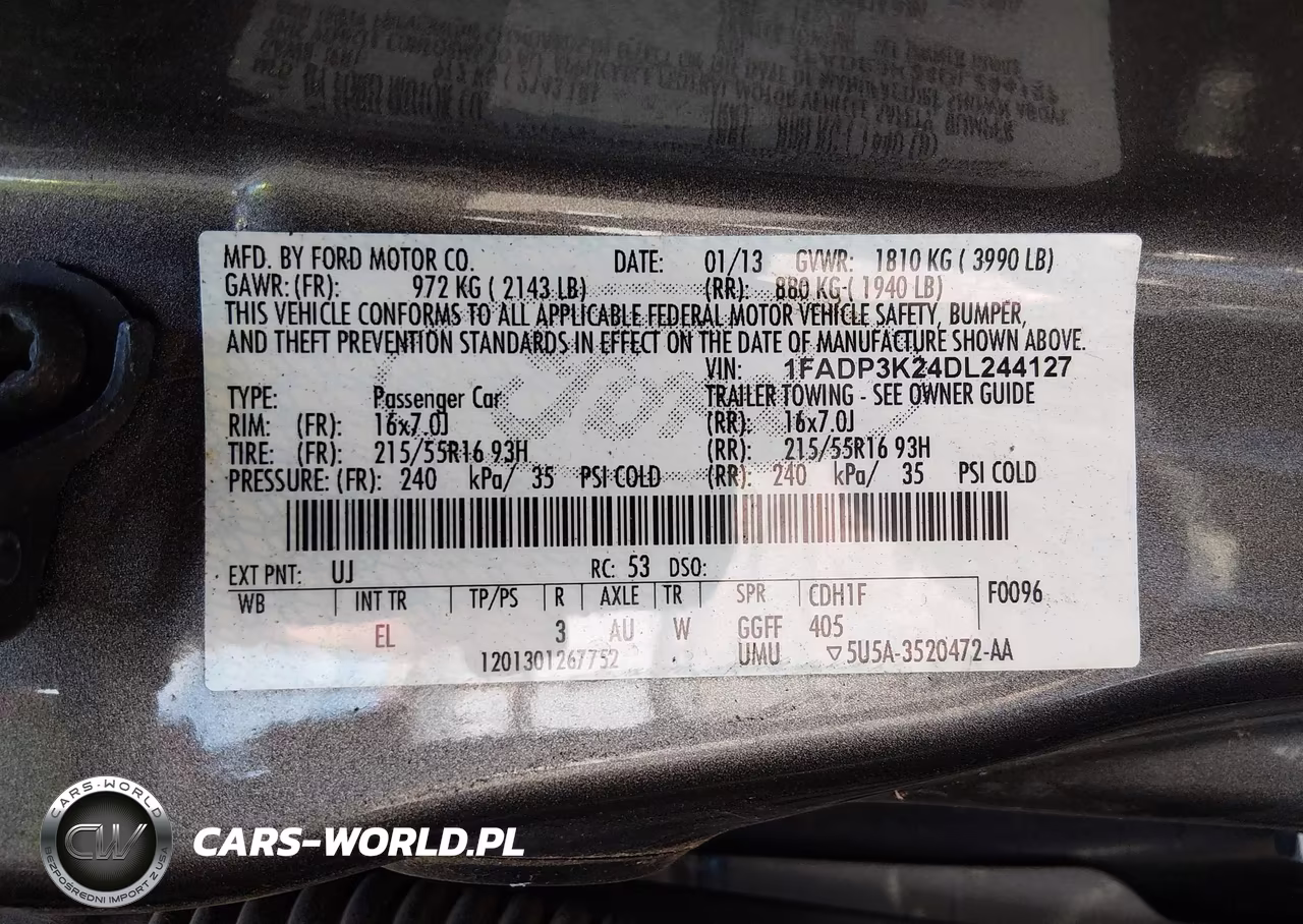 2013 Ford Focus Se VIN:1FADP3K24DL244127 - 9