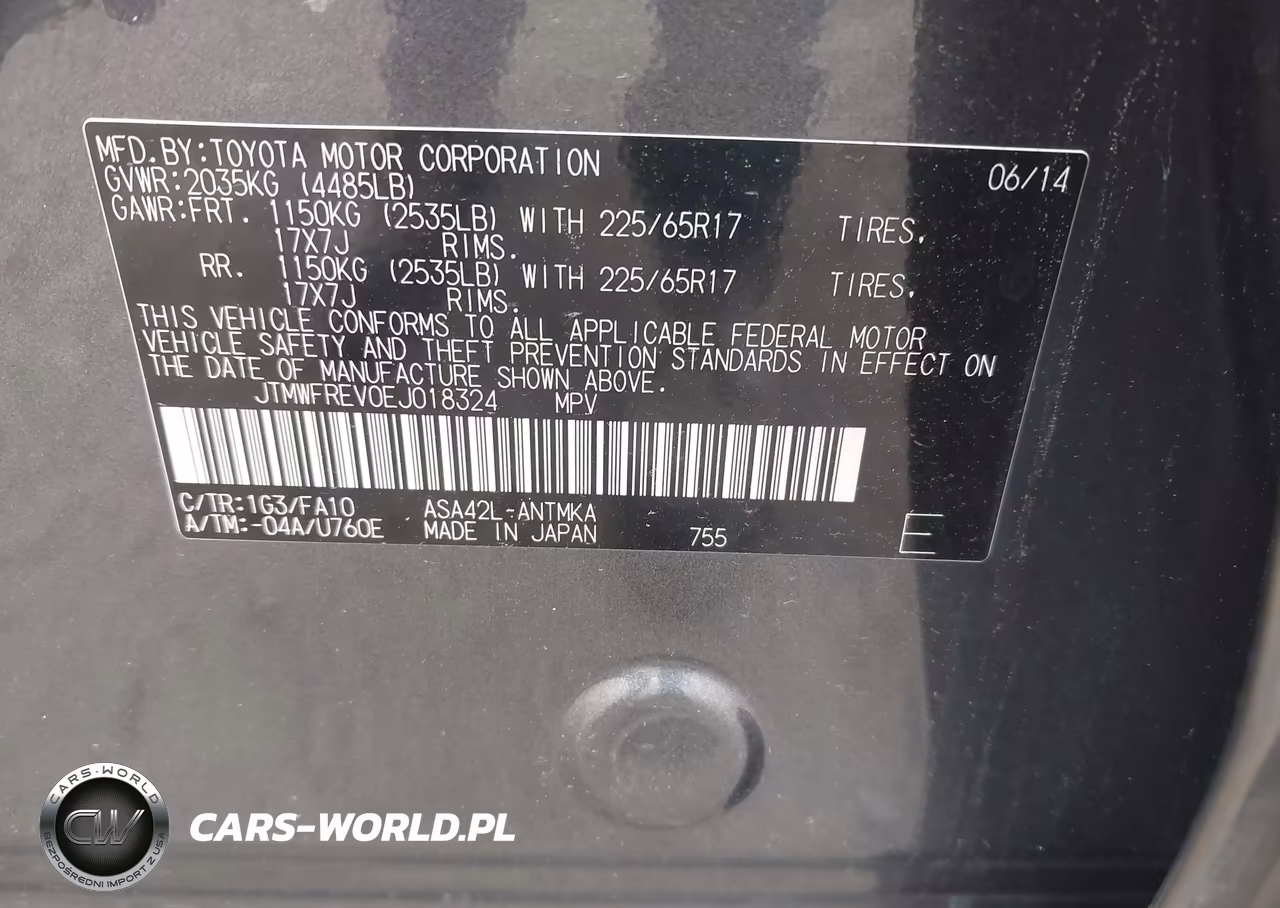 2014 Toyota Rav4 Xle VIN:JTMWFREV0EJ018324 - 9