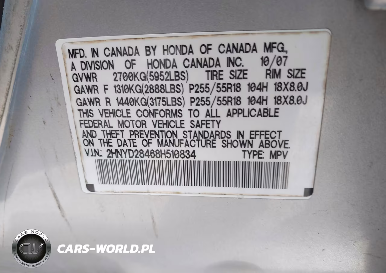 2008 Acura Mdx Technology Package VIN:2HNYD28468H510834 - 9