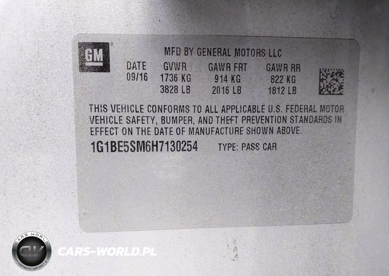 2017 Chevrolet Cruze Lt Auto VIN:1G1BE5SM6H7130254 - 9
