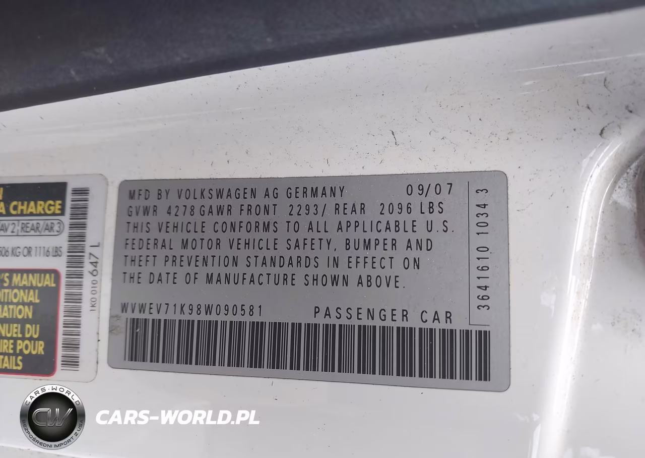 2008 Volkswagen Gti 2-Door VIN:WVWEV71K98W090581 - 9