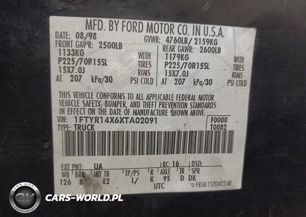 1999 Ford Ranger Xlt VIN:1FTYR14X6XTA02091 - 9