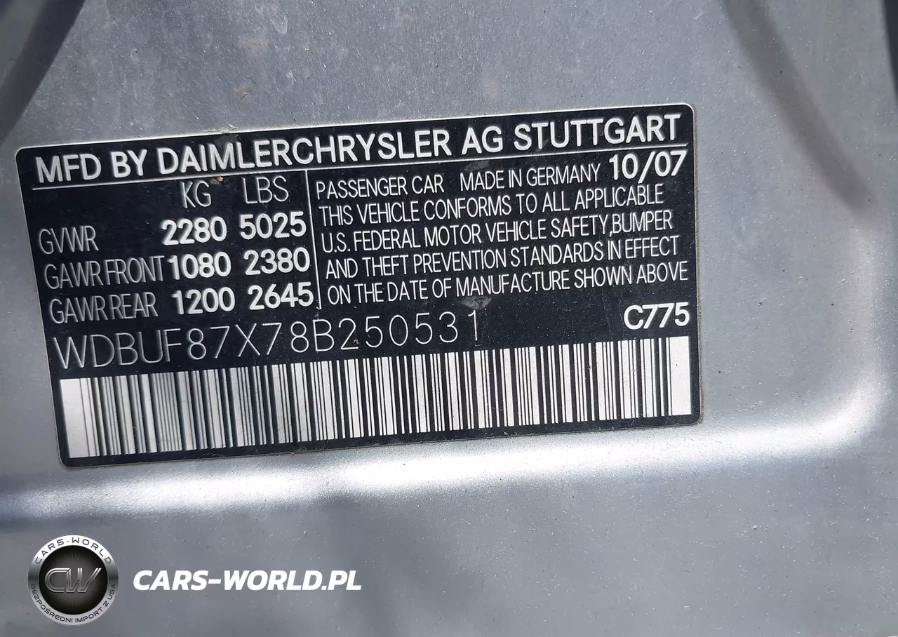 2008 Mercedes-Benz E 350 4Matic VIN:WDBUF87X78B250531 - 9