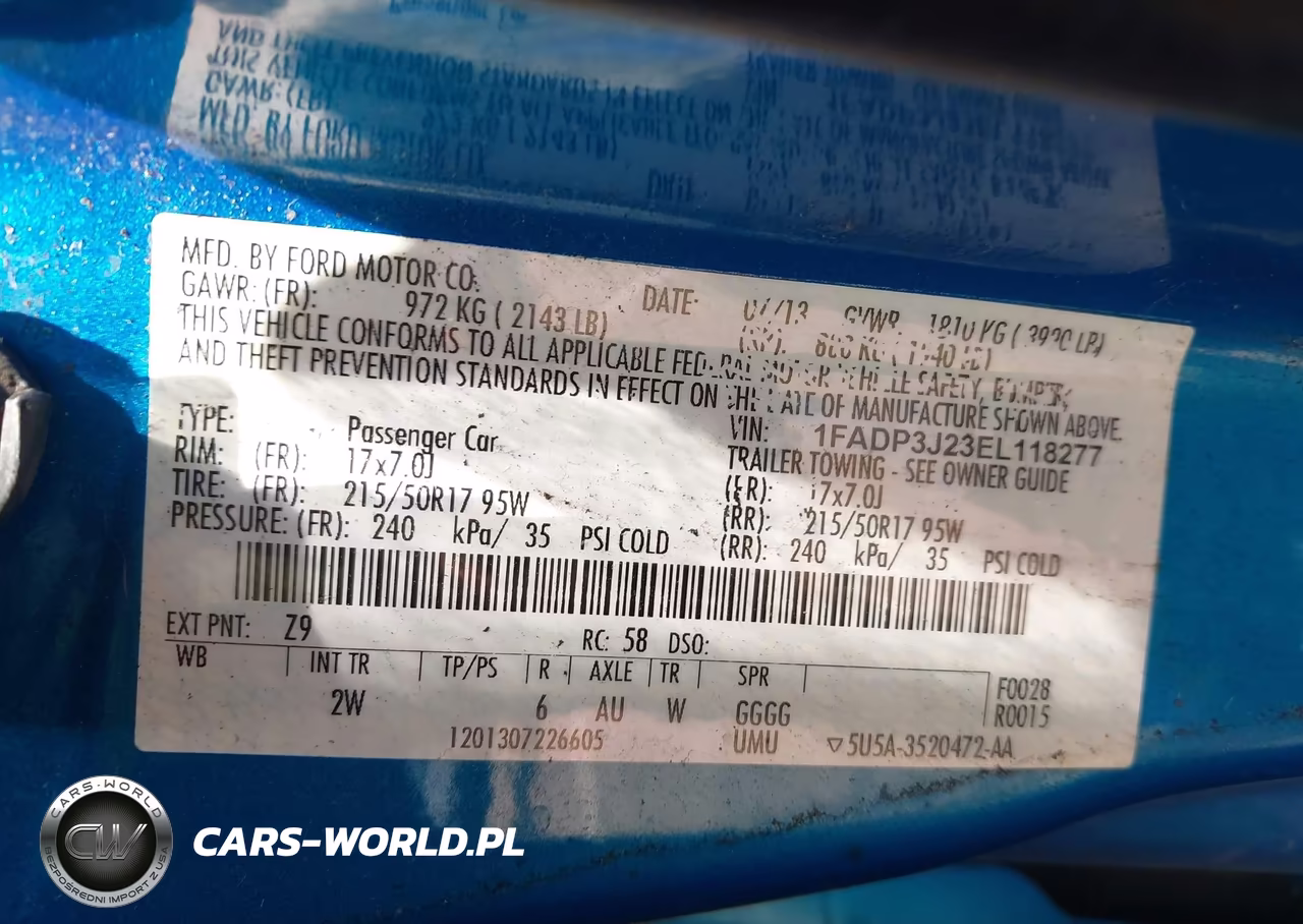 2014 Ford Focus Titanium VIN:1FADP3J23EL118277 - 9