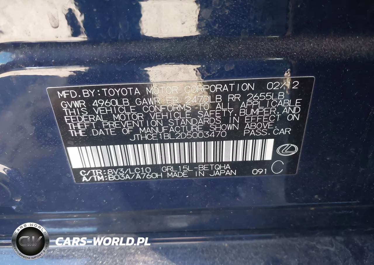 2013 Lexus Gs 350 VIN:JTHCE1BL2D5003470 - 9