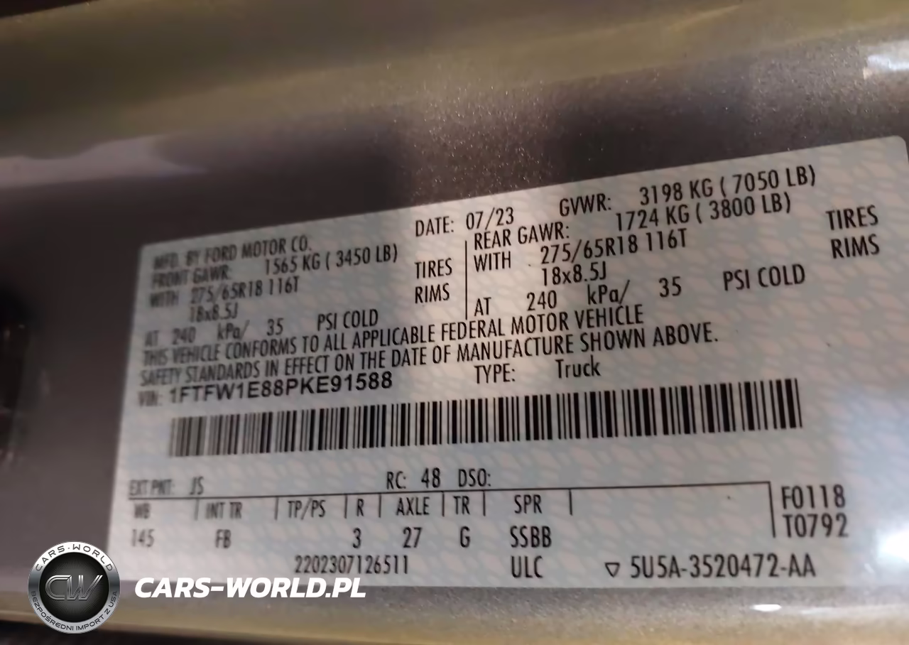 2023 Ford F-150 Xlt VIN:1FTFW1E88PKE91588 - 9