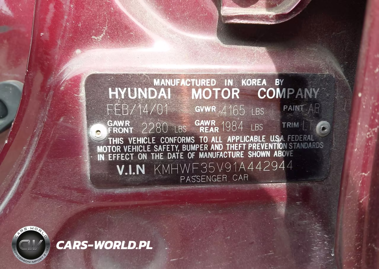 2001 Hyundai Sonata Gls-Gls W-Leather VIN:KMHWF35V91A442944 - 9