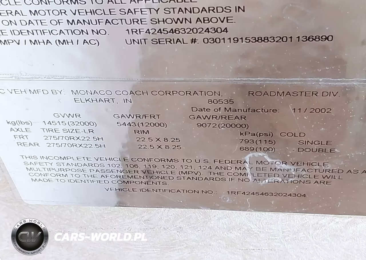 2003 Roadmaster Rail Monocoque VIN:1RF42454632024304 - 9