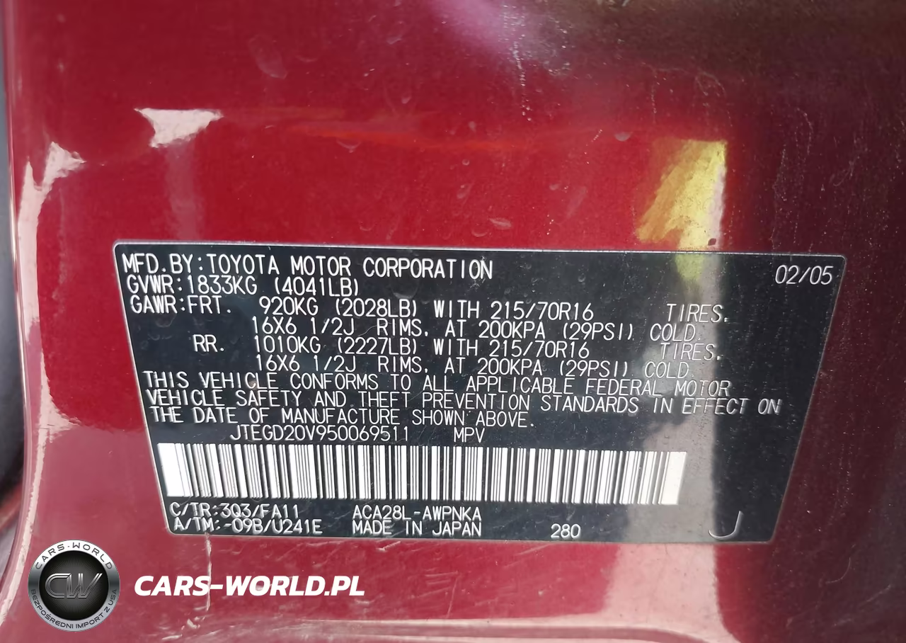 2005 Toyota Rav4 VIN:JTEGD20V950069511 - 9