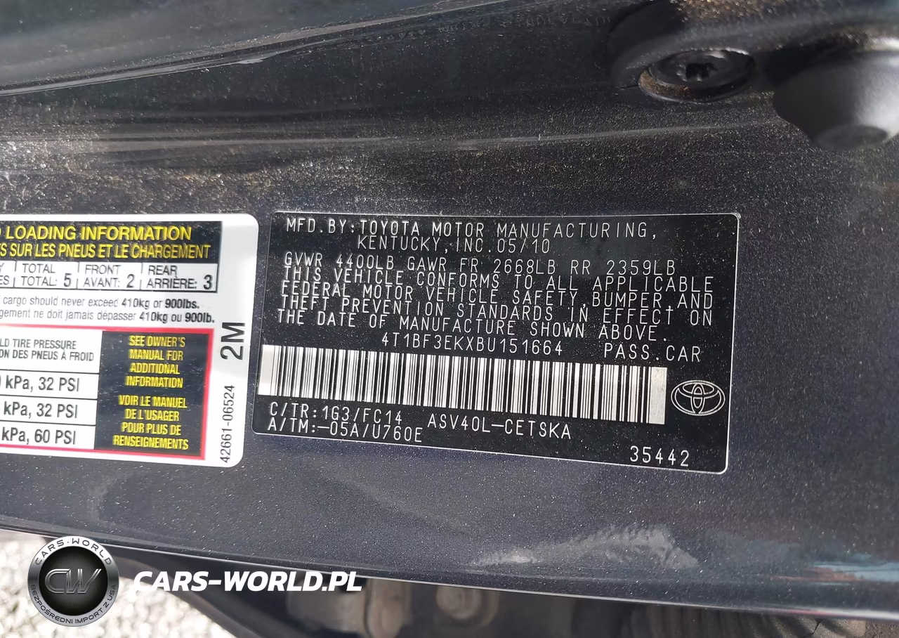2011 Toyota Camry Se VIN:4T1BF3EKXBU151664 - 9