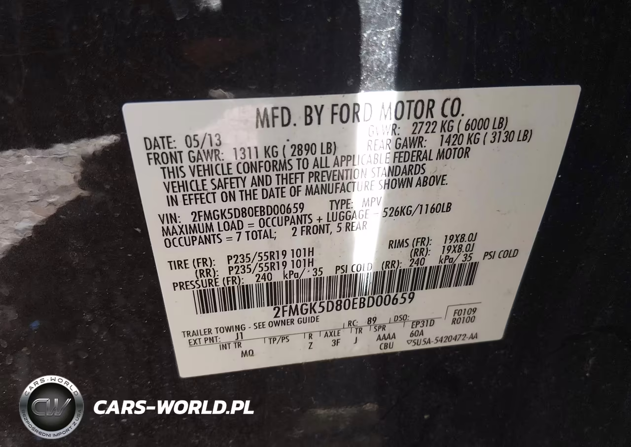 2014 Ford Flex Limited VIN:2FMGK5D80EBD00659 - 9
