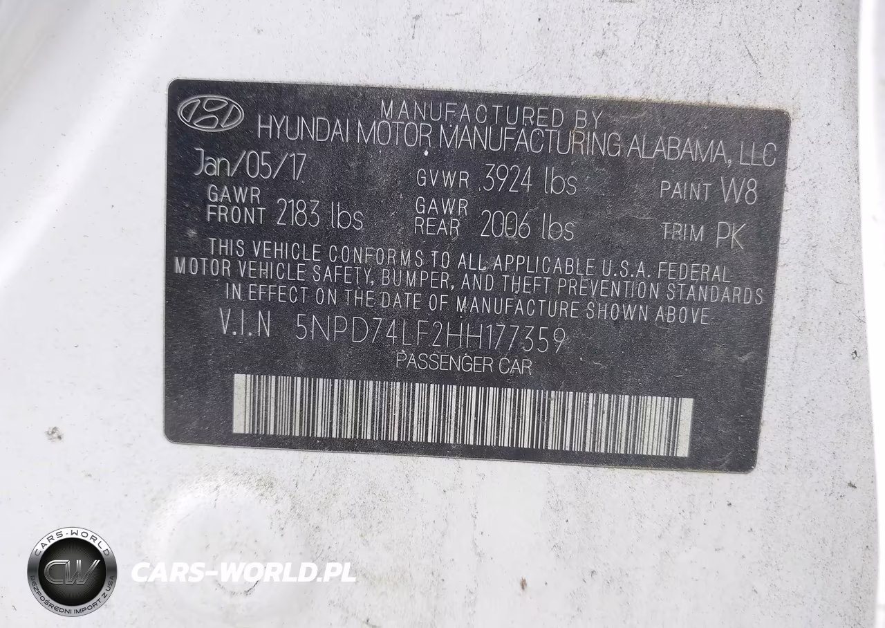 2017 Hyundai Elantra Se VIN:5NPD74LF2HH177359 - 9