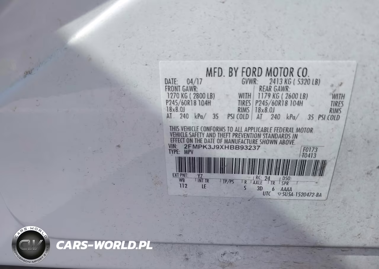 2017 Ford Edge Sel VIN:2FMPK3J9XHBB93237 - 9