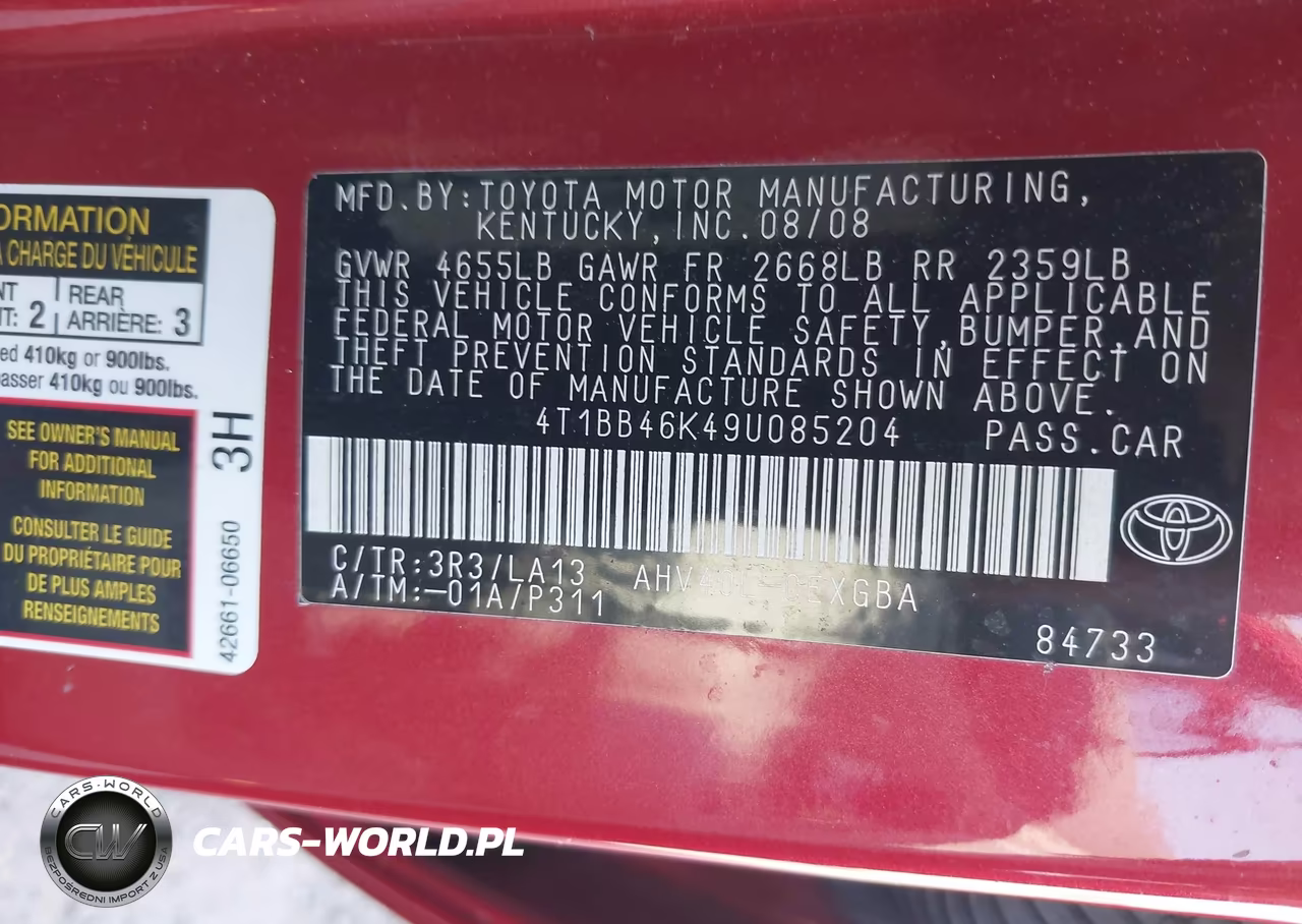 2009 Toyota Camry Hybrid VIN:4T1BB46K49U085204 - 9