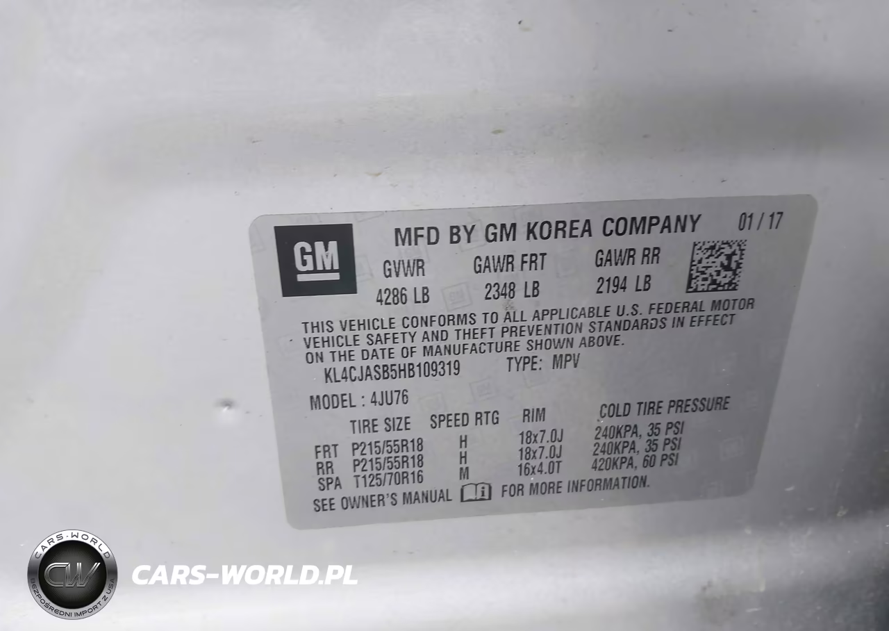 2017 Buick Encore Preferred VIN:KL4CJASB5HB109319 - 9