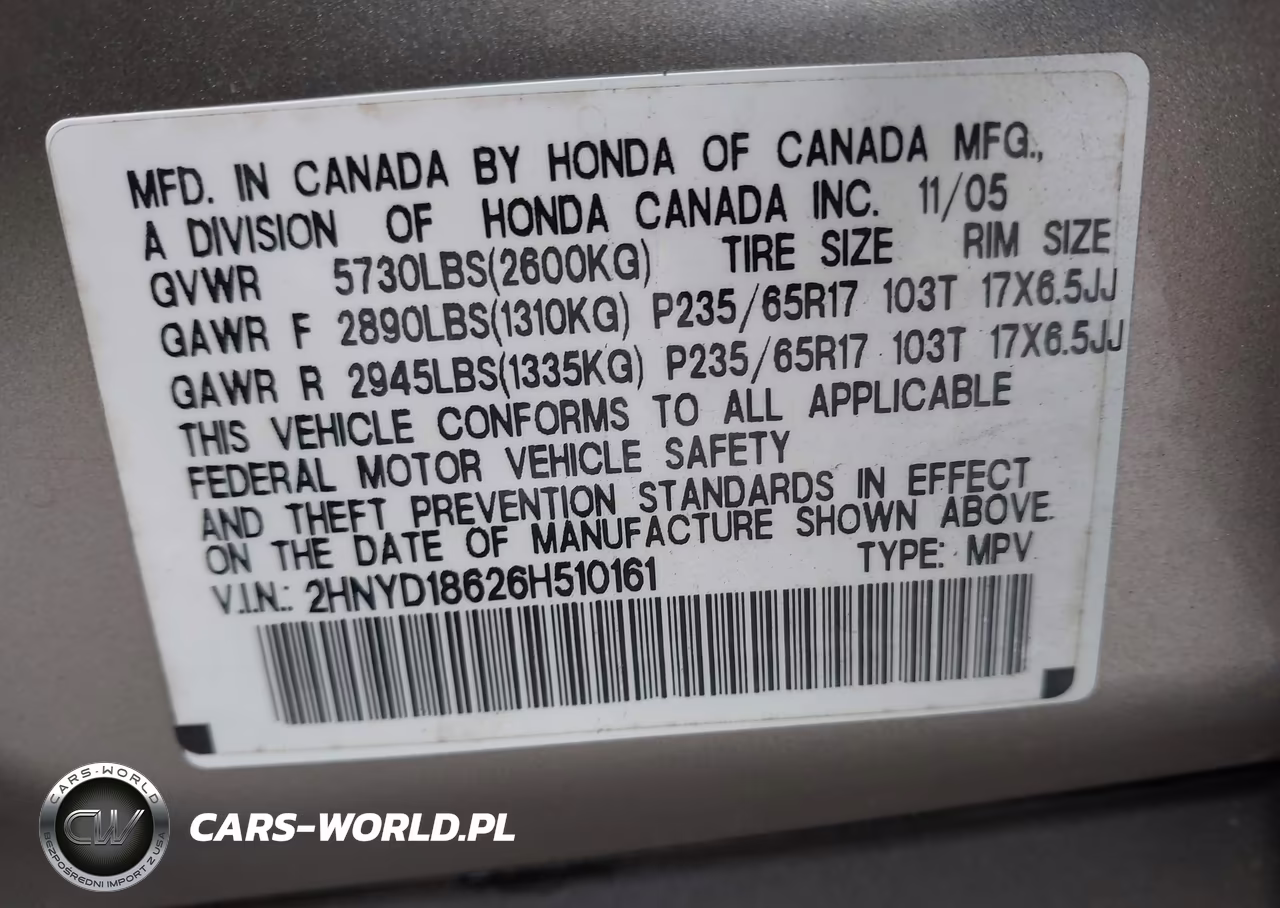2006 Acura Mdx VIN:2HNYD18626H510161 - 9