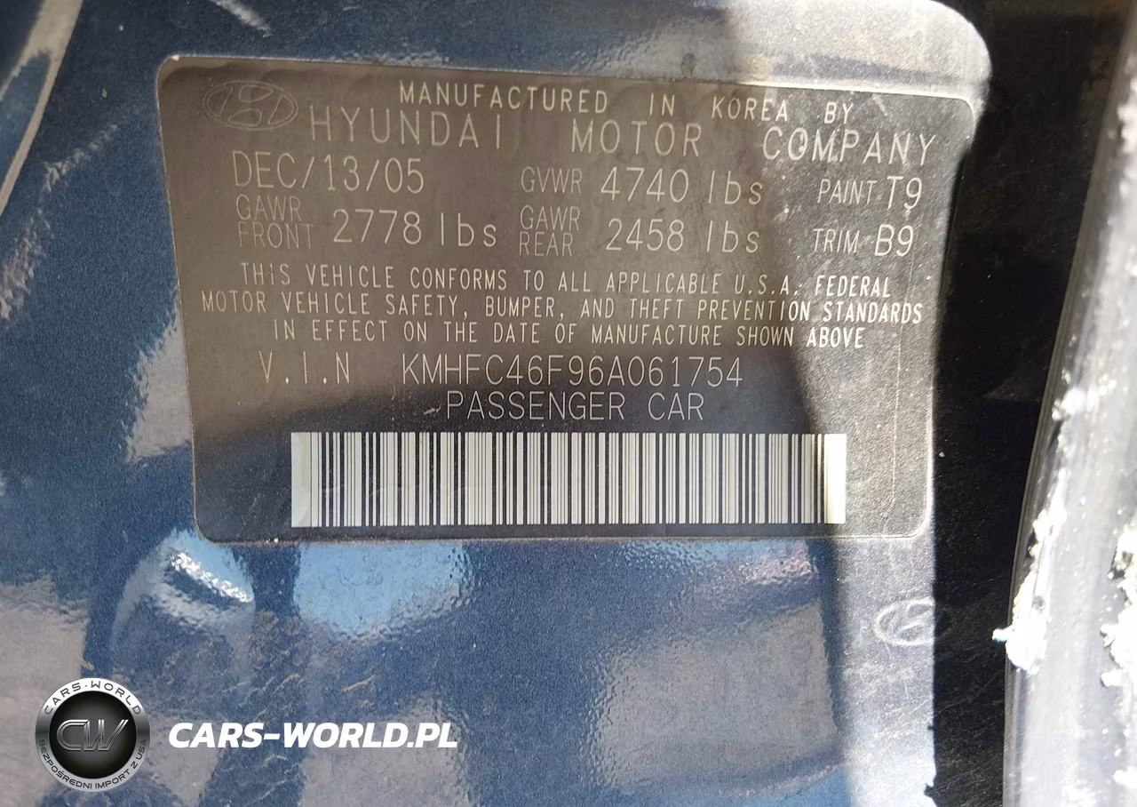 2006 Hyundai Azera Limited-Se VIN:KMHFC46F96A061754 - 9