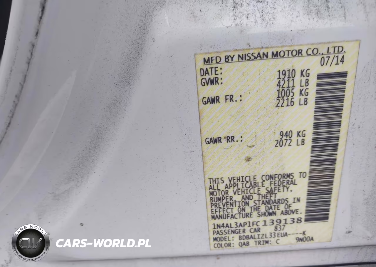 2015 Nissan Altima 2.5 Sv VIN:1N4AL3AP1FC139138 - 9