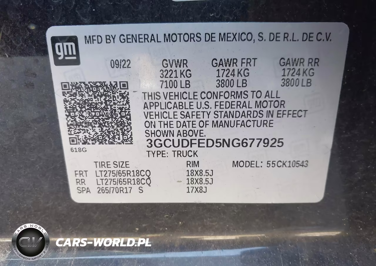 2022 Chevrolet Silverado 1500 4Wd Short Bed Lt Trail Boss VIN:3GCUDFED5NG677925 - 9