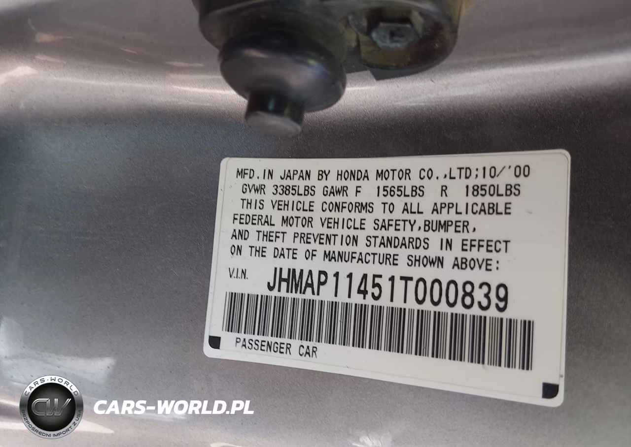 2001 Honda S2000 VIN:JHMAP11451T000839 - 9