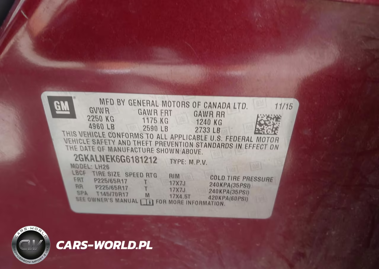 2016 GMC Terrain Sle-2 VIN:2GKALNEK6G6181212 - 9