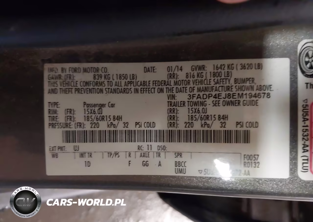 2014 Ford Fiesta Se VIN:3FADP4EJ8EM194678 - 9