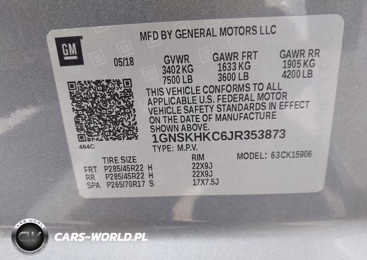 2018 Chevrolet Suburban Lt VIN:1GNSKHKC6JR353873 - 9