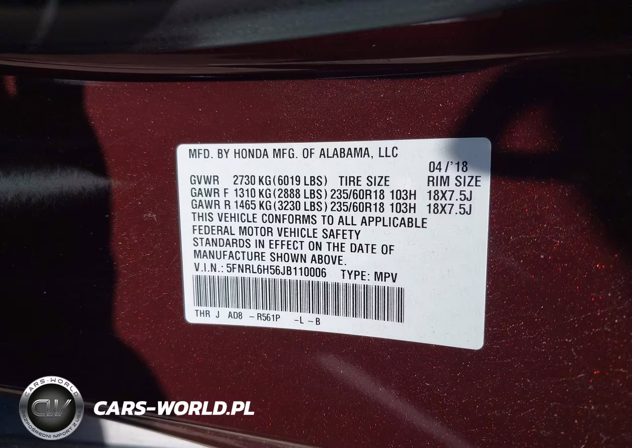 2018 Honda Odyssey Ex VIN:5FNRL6H56JB110006 - 9