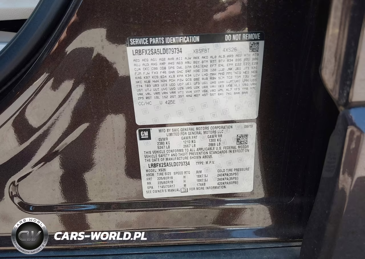 2020 Buick Envision Awd Essence VIN:LRBFX2SA5LD079734 - 9