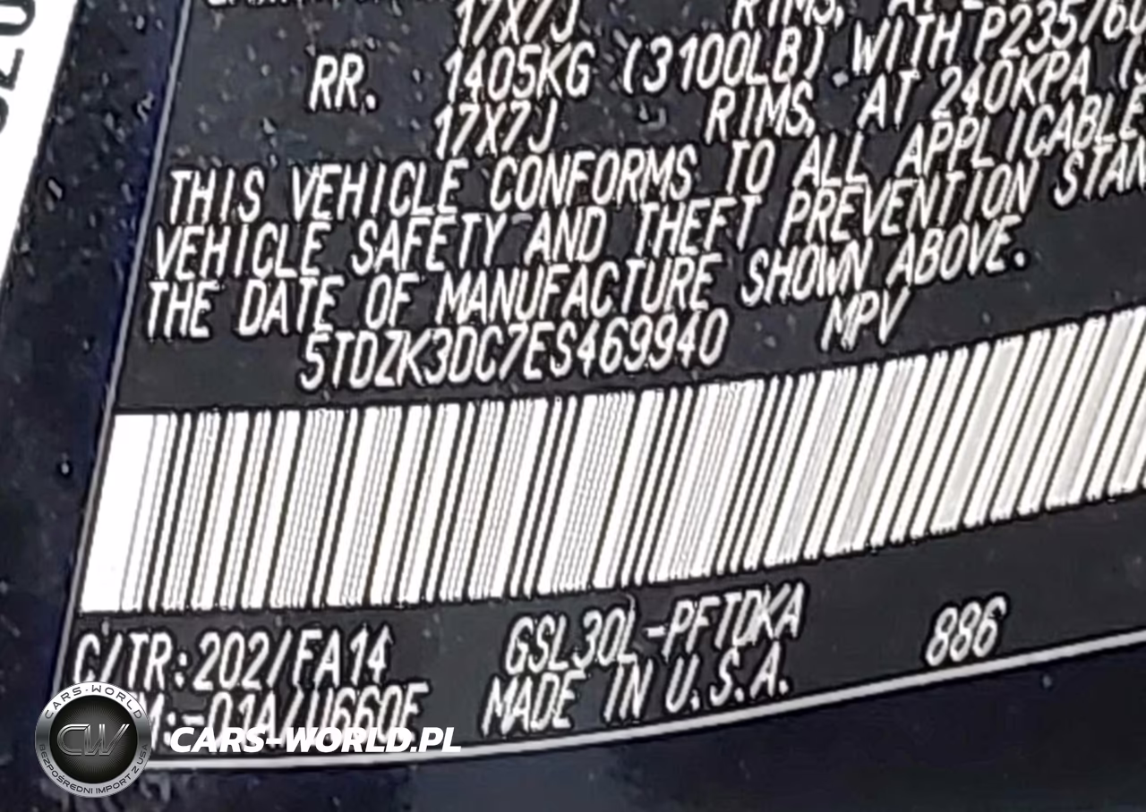 2014 Toyota Sienna L V6 7 Passenger VIN:5TDZK3DC7ES469940 - 9